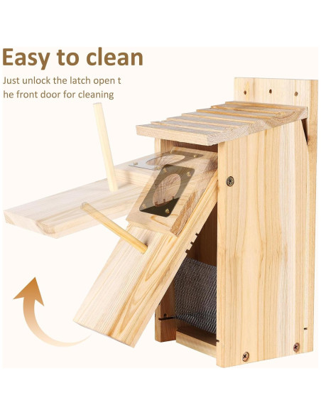 Casa para Aves ColorfulLaVie de Madera 63x27x11 cm con Protector Casa para Aves ColorfulLaVie de Madera 63x27x11 cm con Protector