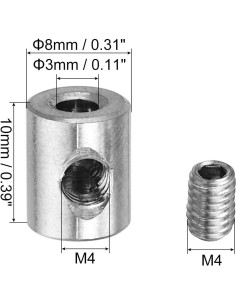 Juego de Clips de Cable PATIKIL Acero Inoxidable 3mm 4 Pcs 2
