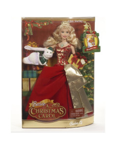 Muñeca Barbie Eden Starling con vestido rojo y gato 2