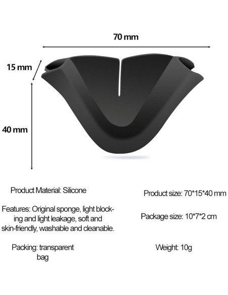 Almohadilla Nasal Suave NUHFUFA para Gafas VR Quest 3S Almohadilla Nasal Suave NUHFUFA para Gafas VR Quest 3S