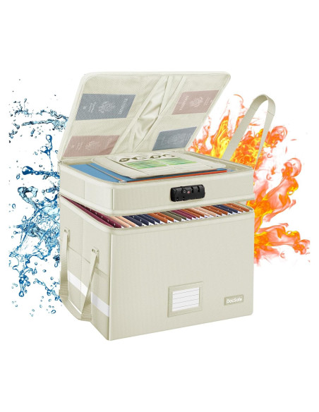 Caja de Archivos a Prueba de Fuego DocSafe Beige 40.6x35.1cm Caja de Archivos a Prueba de Fuego DocSafe Beige 40.6x35.1cm