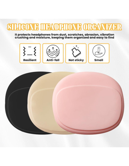 6 Estuches de Silicona para Auriculares y Organizador de Cables Koceci 6 Estuches de Silicona para Auriculares y Organizador de Cables Koceci
