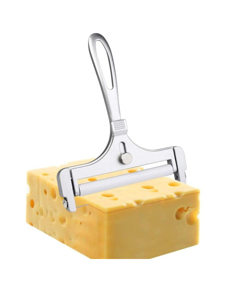 Cortador de Queso Ajustable Poualss Acero Inoxidable 15x11.5cm Cortador de Queso Ajustable Poualss Acero Inoxidable 15x11.5cm