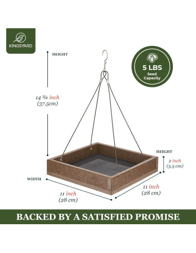 Bandeja Comedero para Aves Kingsyard 2 Pack Colgante 1.59 kg