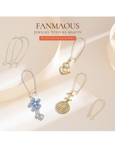Ganchos de Alambre para Pendientes FANMAOUS 240 Pcs 25/38mm