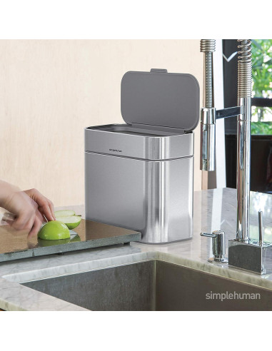 Caddy de Compostaje simplehuman 4L Acero Inoxidable Cepillado