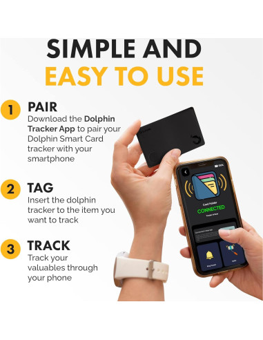 Rastreador Bluetooth tag8 Sleek Dolphin - Localizador de Objetos