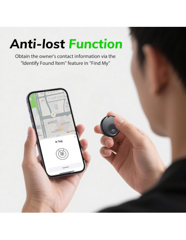 Tracker Bluetooth Inteligente Genérico - Paquete de 4 Negro