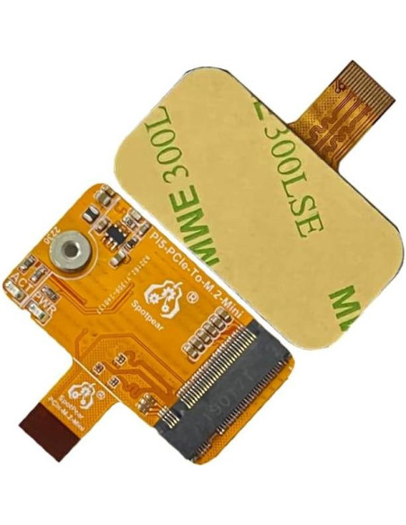 Placa HAT PCIe a M.2 NVMe SSD Spotpear para Raspberry Pi 5 Placa HAT PCIe a M.2 NVMe SSD Spotpear para Raspberry Pi 5