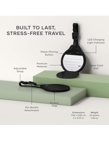 Rastreador de Ubicación Satechi FindAll - Llavero y Etiqueta de Equipaje Inalámbrico - Negro