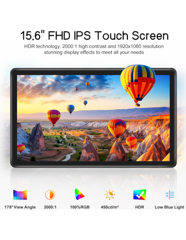 Monitor Táctil MAGEX 15.6" FHD 1080p IPS 10 Puntos USB-B