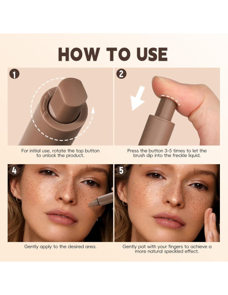 Bolígrafo Sello de Pecas Noerrors 2pcs Café y Caramelo Bolígrafo Sello de Pecas Noerrors 2pcs Café y Caramelo