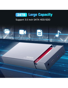 Carcasa de Disco Duro Externa RSHTECH RSH-339STC USB-C 3.5" 2