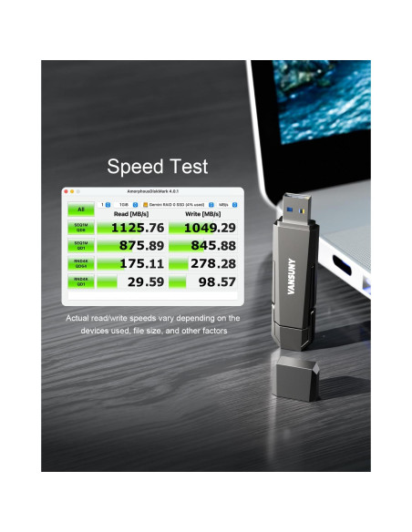 Vansuny SSD Externa 256GB USB 3.2 Gen 2 Doble Interfaz Vansuny SSD Externa 256GB USB 3.2 Gen 2 Doble Interfaz