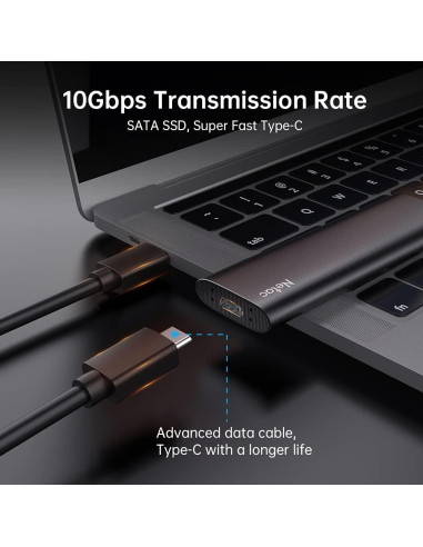 SSD Portátil Netac 2TB USB 3.2 Gen 2 Zslim Alta Velocidad