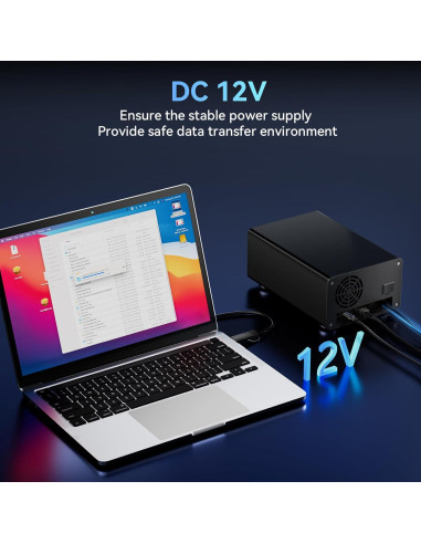 Caja Doble para Disco Duro Cenmate 2 Bahías 10Gbps USB 3.2