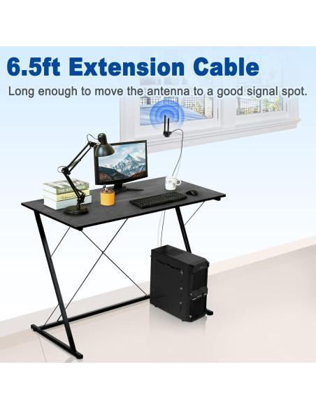 Antena WiFi Doble Banda Eightwood 2.4GHz 5GHz 8dBi con Cable 1.98m Antena WiFi Doble Banda Eightwood 2.4GHz 5GHz 8dBi con Cable 1.98m