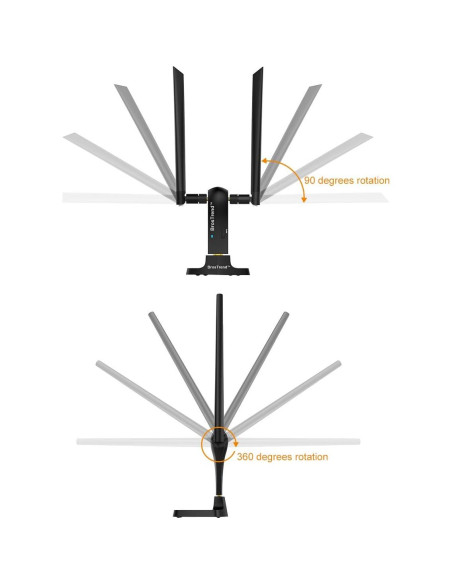 Adaptador USB WiFi BrosTrend AC3 1200Mbps Doble Banda 5GHz 2.4GHz Adaptador USB WiFi BrosTrend AC3 1200Mbps Doble Banda 5GHz 2.4GHz