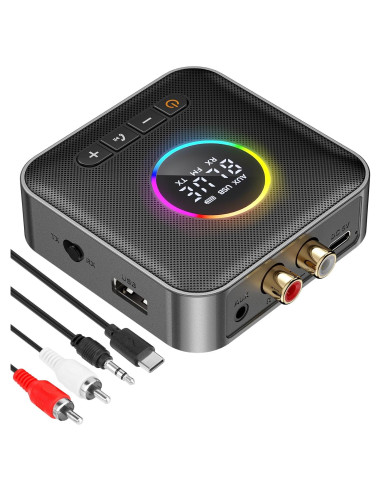 Transmisor Receptor Bluetooth 5.4 MakerHawk M10 HiFi 3-en-1