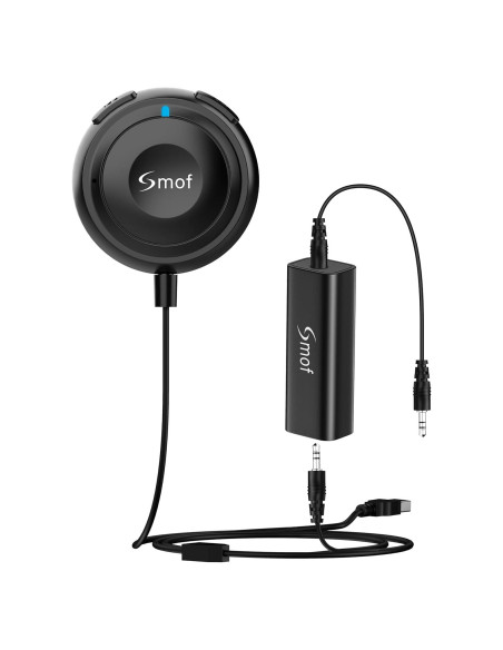 Adaptador Bluetooth 5.0 Smof BT4805P 3.5mm para Coche Adaptador Bluetooth 5.0 Smof BT4805P 3.5mm para Coche