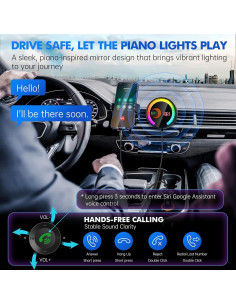 Transmisor Bluetooth FM para coche Magift A12, carga rápida 36W 2