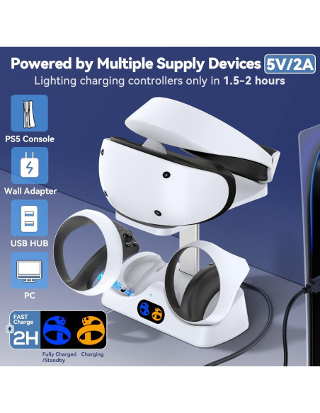 Base de Carga PSVR2 Tokluck con Soporte para Auriculares VR2 Base de Carga PSVR2 Tokluck con Soporte para Auriculares VR2