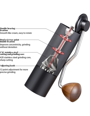 Molino de café manual Genérico MCG2401 25g acero inoxidable