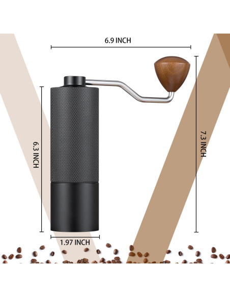 Molino de café manual Genérico MCG2401 25g acero inoxidable Molino de café manual Genérico MCG2401 25g acero inoxidable