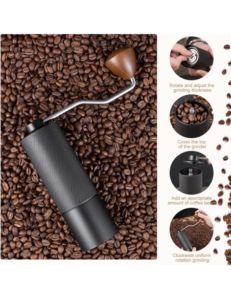 Molino de café manual Genérico MCG2401 25g acero inoxidable Molino de café manual Genérico MCG2401 25g acero inoxidable