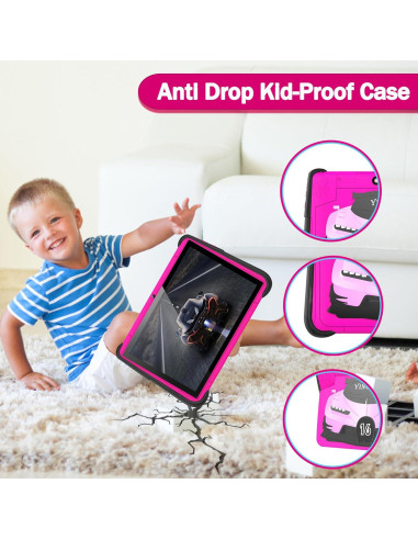 Tablet Infantil YINOCHE 10.1" Rosa - Android, 64GB, Control Parental