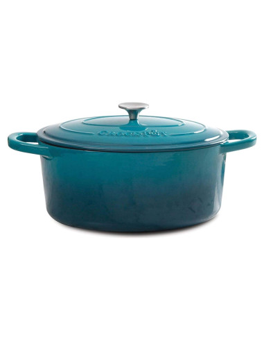 Horno Holandés Crock-Pot Artisan 7L Hierro Fundido Enameled Teal