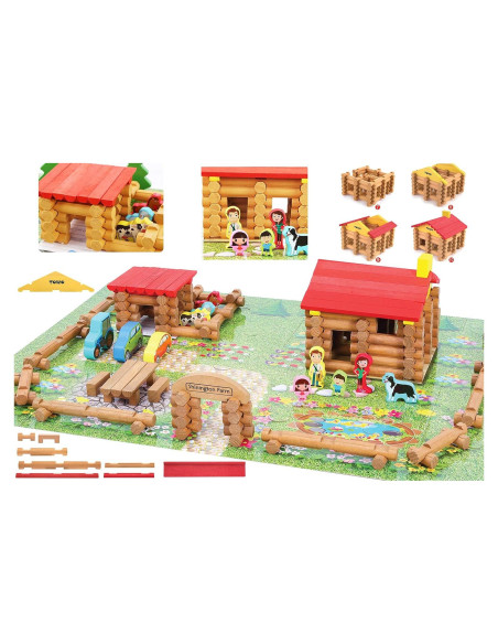 Juego de Granja de Madera Toys of Wood Oxford - 207 Piezas Juego de Granja de Madera Toys of Wood Oxford - 207 Piezas