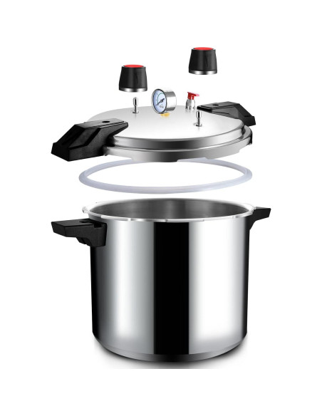 Olla a presión Wantjoin 21.5L con control de presión y manómetro Olla a presión Wantjoin 21.5L con control de presión y manómetro