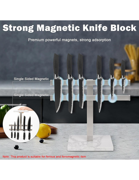 Soporte Magnético para Cuchillos BathAce con Base de Mármol Soporte Magnético para Cuchillos BathAce con Base de Mármol