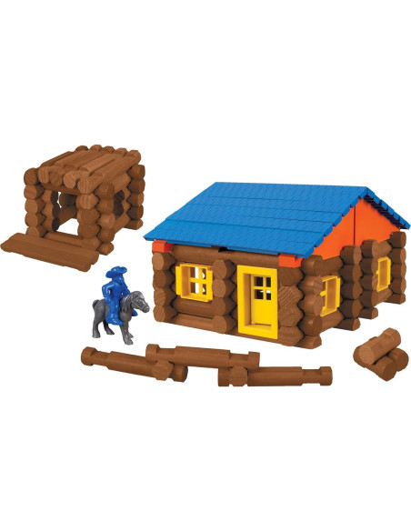 LINCOLN LOGS Cabaña Oak Creek - 137 Piezas de Madera Real LINCOLN LOGS Cabaña Oak Creek - 137 Piezas de Madera Real