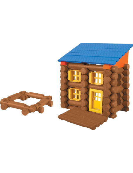 LINCOLN LOGS Cabaña Oak Creek - 137 Piezas de Madera Real LINCOLN LOGS Cabaña Oak Creek - 137 Piezas de Madera Real