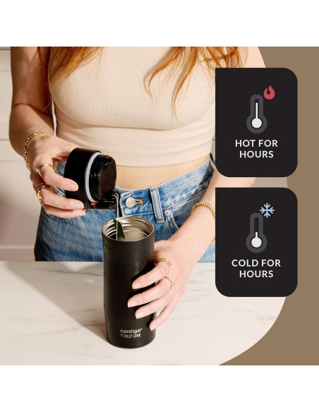 Taza de Viaje Contigo West Loop 3.0 473ml Acero Inoxidable Regaliz Taza de Viaje Contigo West Loop 3.0 473ml Acero Inoxidable Regaliz