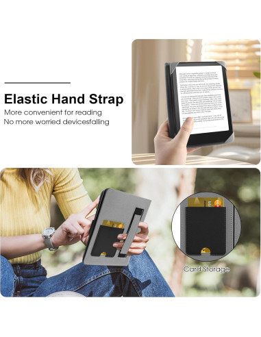 Funda Universal para eReader 6-7" HoYiXi Negra con Bolsillo