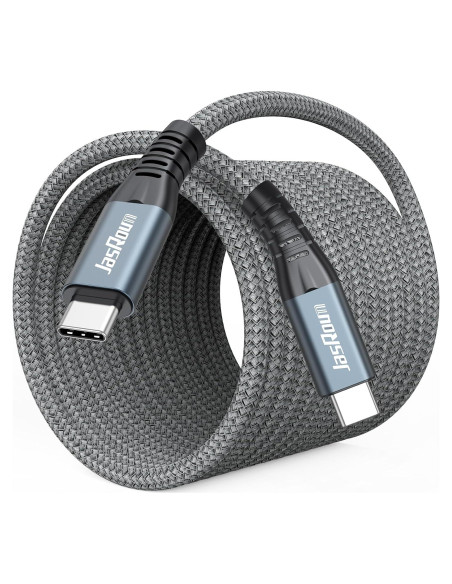 Cable USB C 3.2 Gen 2 JasRoum 6.1m 10Gbps 140W 4K Cable USB C 3.2 Gen 2 JasRoum 6.1m 10Gbps 140W 4K