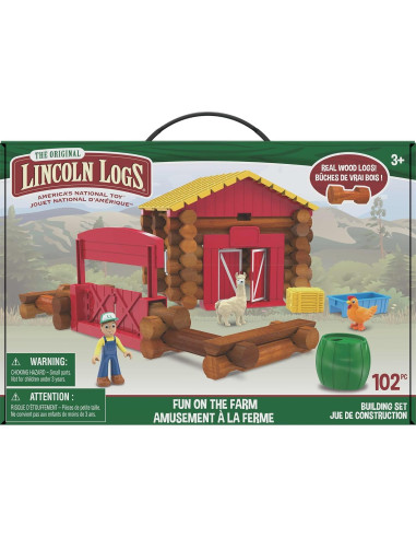 Lincoln Logs Diversión en la Granja - 102 Piezas - Juguete Educativo