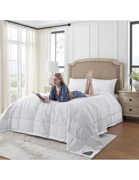 Manta de Plumas Ligera puredown King 274x229cm Blanca Manta de Plumas Ligera puredown King 274x229cm Blanca