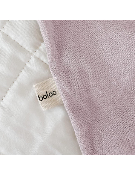 Funda de Edredón Baloo 100% Lino Rosa Pálido 106.68x182.88 cm Funda de Edredón Baloo 100% Lino Rosa Pálido 106.68x182.88 cm