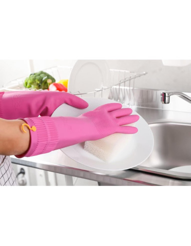 Guantes de goma reutilizables Myungjin antideslizantes 2 pares