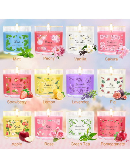 Set de 12 Velas Aromáticas de Soja FURNIZONE - 70.9g cada una Set de 12 Velas Aromáticas de Soja FURNIZONE - 70.9g cada una