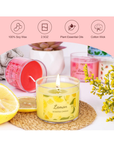 Set de 12 Velas Aromáticas de Soja FURNIZONE - 70.9g cada una