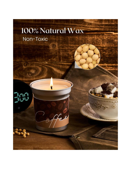 M&SENSE Vela de Café Espresso 360g - Aroma Acogedor 73h M&SENSE Vela de Café Espresso 360g - Aroma Acogedor 73h