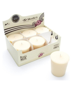 Velas Votivas Aromatizadas Frijol de Vainilla Shortie's - 6 Unidades