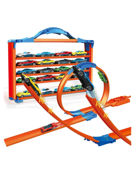 Juego de Pista de Autos STSGPUZ Transformable con 20 Mini Autos Juego de Pista de Autos STSGPUZ Transformable con 20 Mini Autos