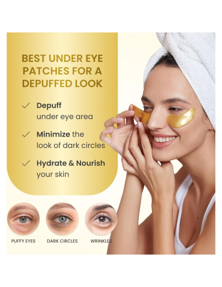 Parche para Ojos de Oro Plantifique | 30 PARES | Hidratante Parche para Ojos de Oro Plantifique | 30 PARES | Hidratante