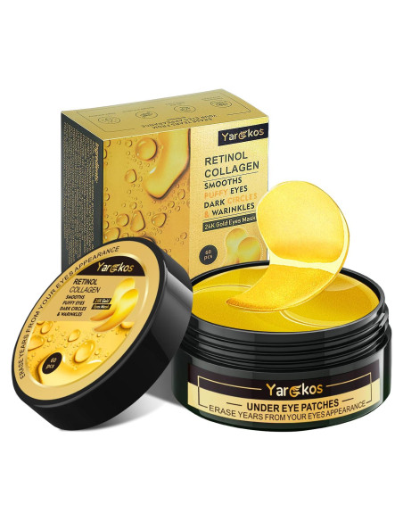 60 Parches de Ojos Hidratantes Yargkos 24K - Anti-Ojeras 60 Parches de Ojos Hidratantes Yargkos 24K - Anti-Ojeras